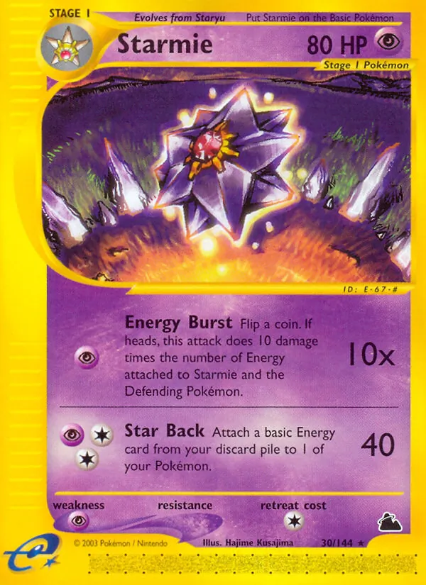 Starmie - Skyridge Pokemon Card
