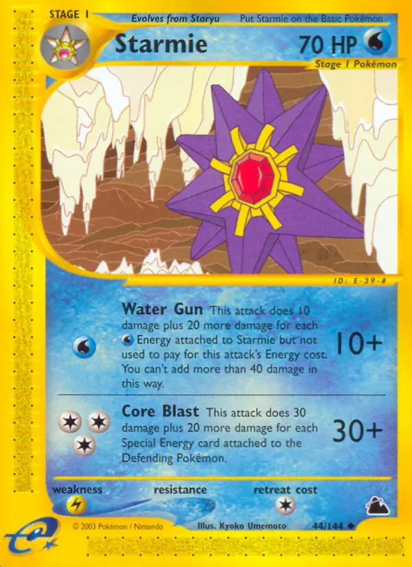 Starmie - Skyridge Pokemon Card