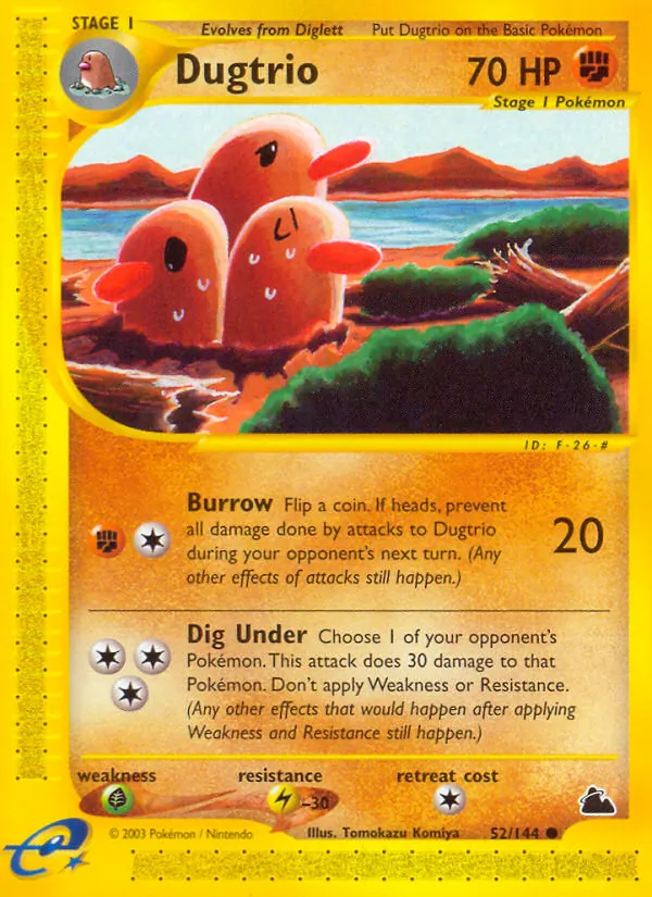 Dugtrio - Skyridge Pokemon Card
