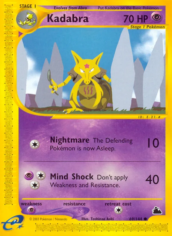 Kadabra - Skyridge Pokemon Card