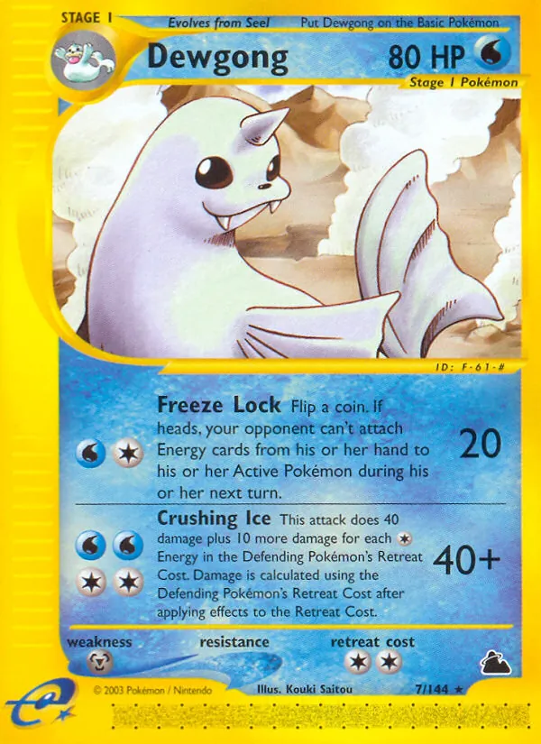 Dewgong - Skyridge Pokemon Card