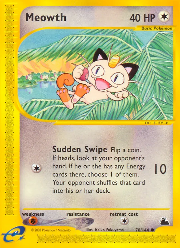 Meowth - Skyridge Pokemon Card