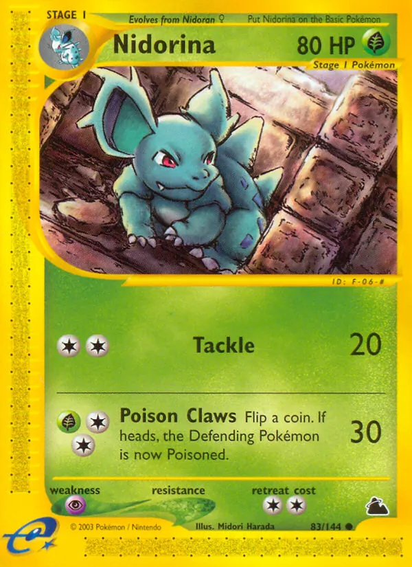 Nidorina - Skyridge Pokemon Card