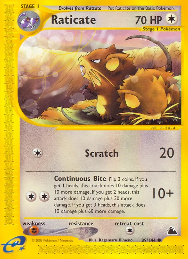 Raticate - Skyridge Pokemon Card