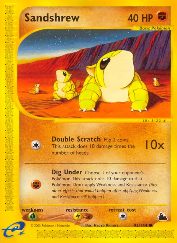 Sandshrew - Skyridge Pokemon Card