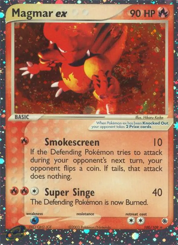 Magmar ex - Ruby & Sapphire Pokemon Card
