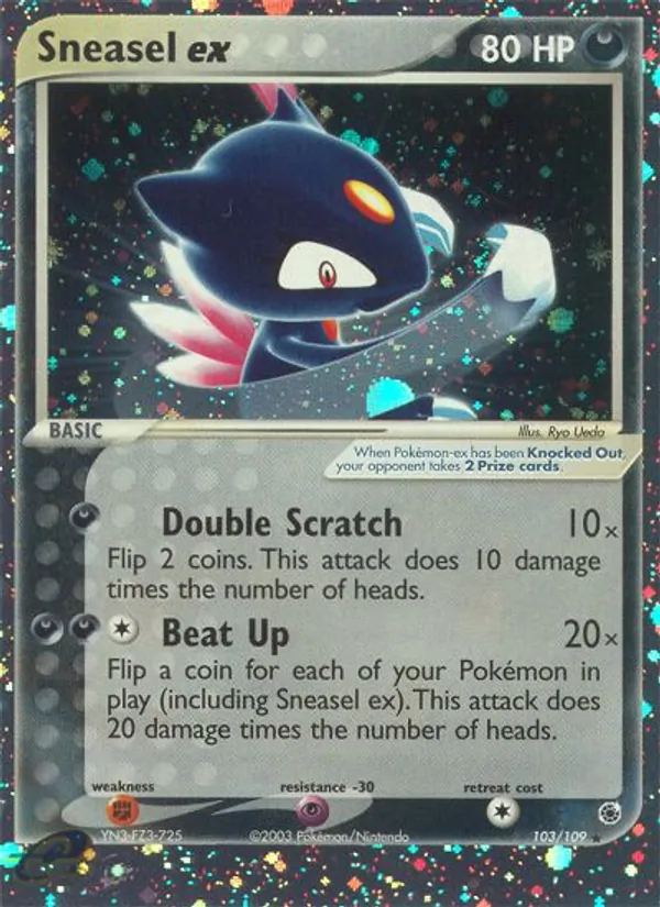 Sneasel ex - Ruby & Sapphire Pokemon Card