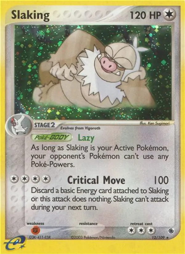 Slaking - Ruby & Sapphire Pokemon Card