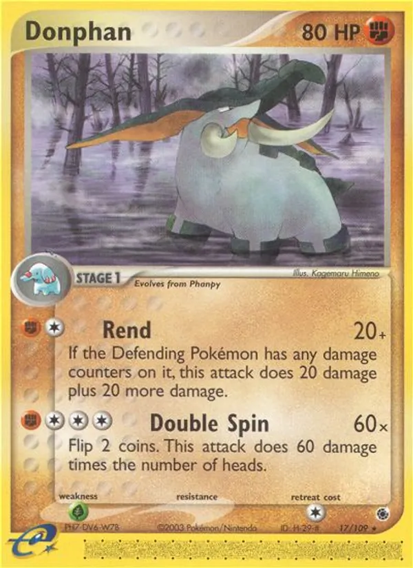 Donphan - Ruby & Sapphire Pokemon Card