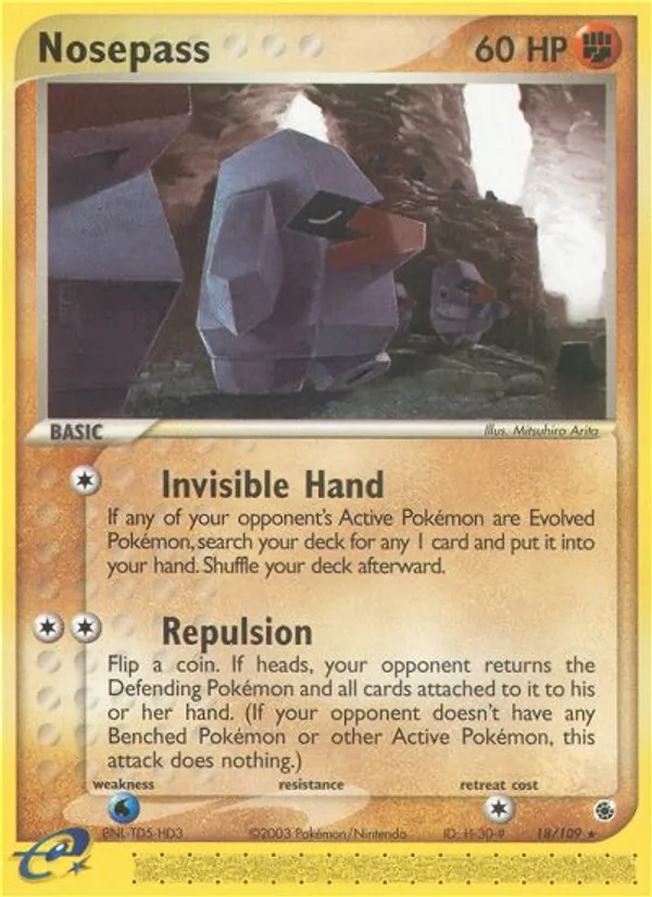 Nosepass - Ruby & Sapphire Pokemon Card