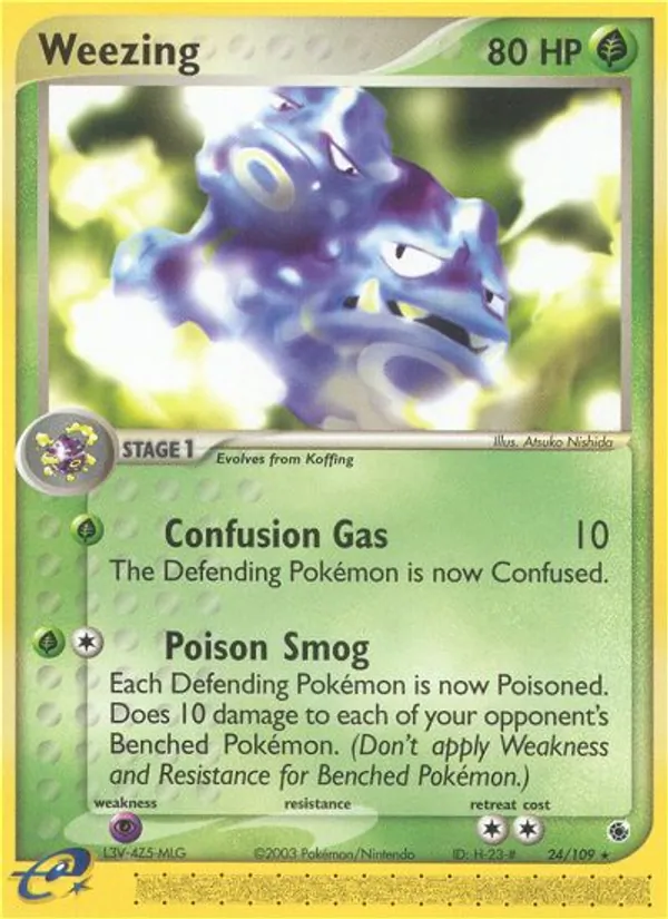 Weezing - Ruby & Sapphire Pokemon Card
