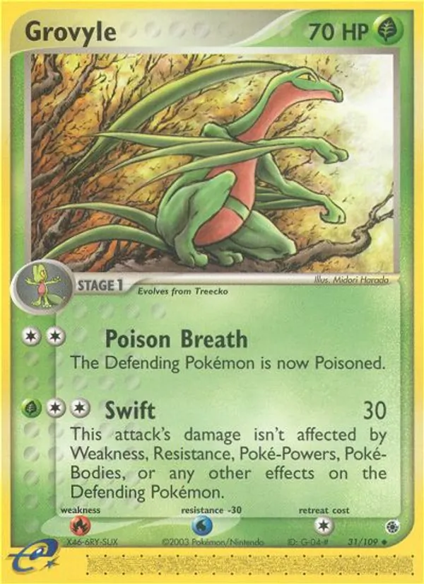 Grovyle - Ruby & Sapphire Pokemon Card