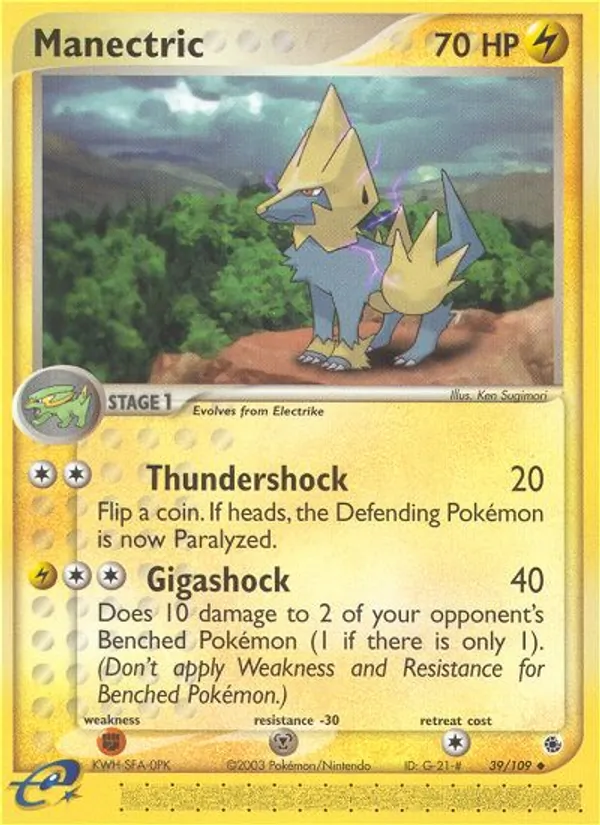 Manectric - Ruby & Sapphire Pokemon Card