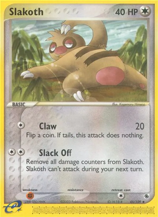 Slakoth - Ruby & Sapphire Pokemon Card