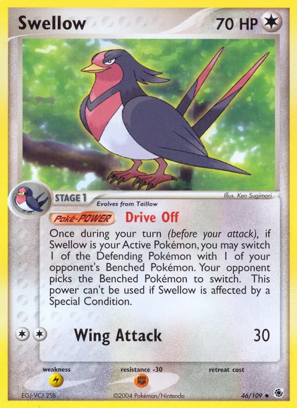 Swellow - Ruby & Sapphire Pokemon Card