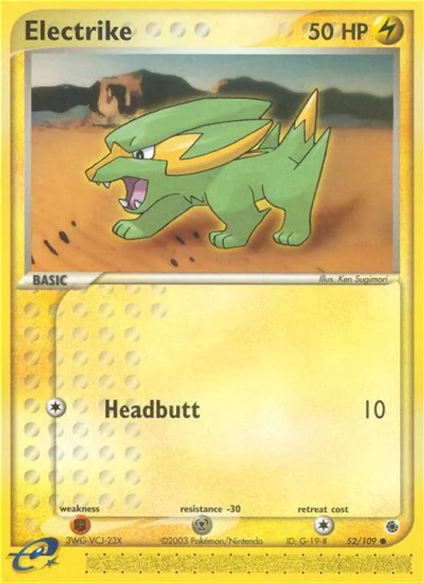 Electrike - Ruby & Sapphire Pokemon Card