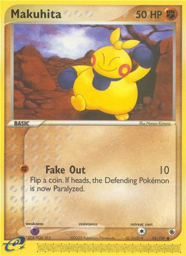 Makuhita - Ruby & Sapphire Pokemon Card