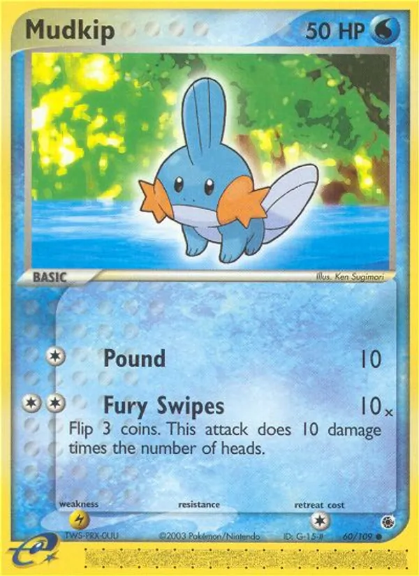 Mudkip - Ruby & Sapphire Pokemon Card