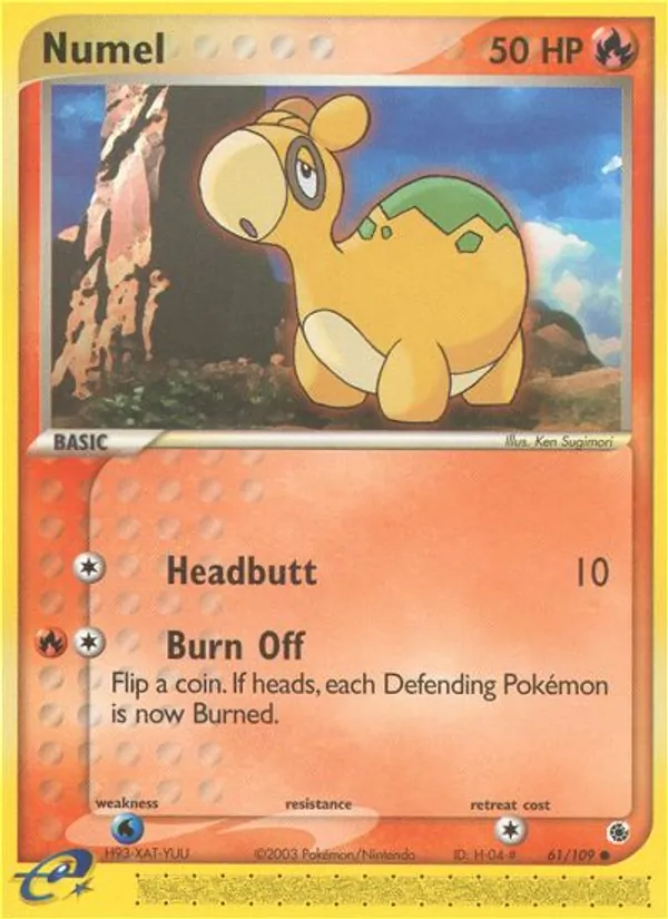 Numel - Ruby & Sapphire Pokemon Card