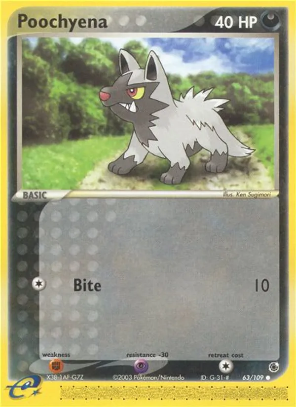 Poochyena - Ruby & Sapphire Pokemon Card