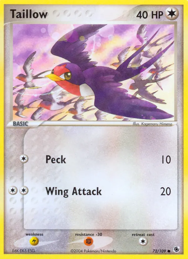 Taillow - Ruby & Sapphire Pokemon Card
