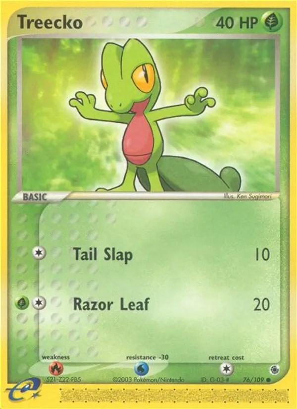 Treecko - Ruby & Sapphire Pokemon Card