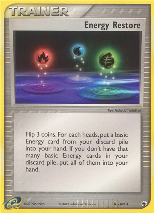 Energy Restore - Ruby & Sapphire Pokemon Card