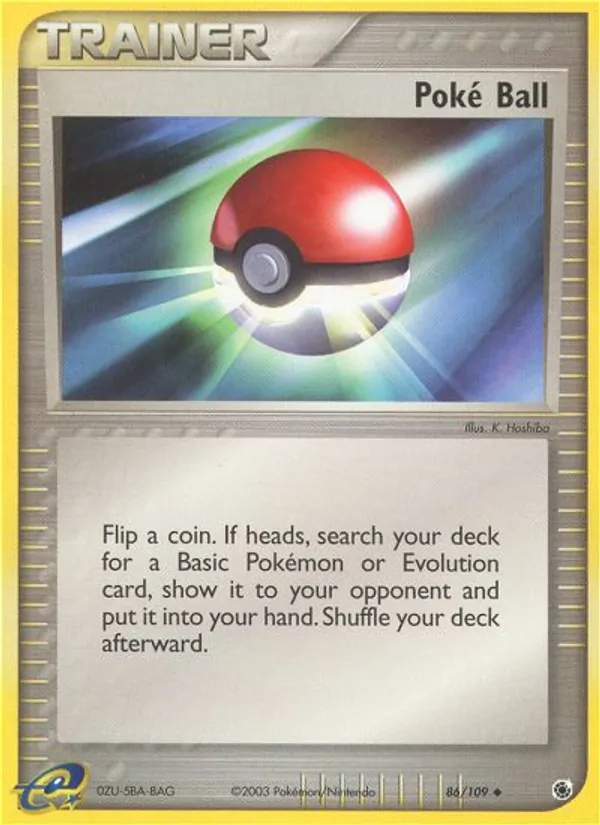 Poké Ball - Ruby & Sapphire Pokemon Card