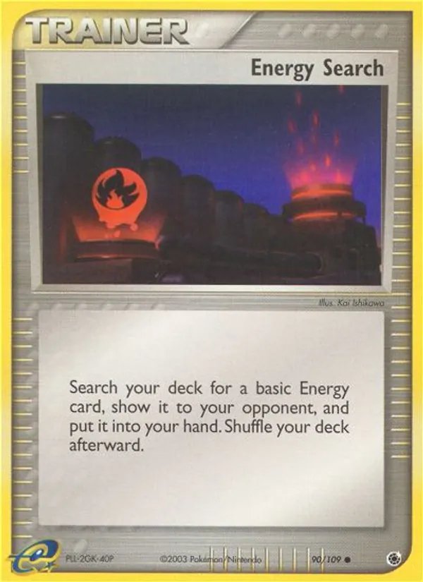 Energy Search - Ruby & Sapphire Pokemon Card