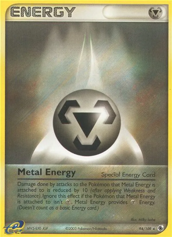 Metal Energy - Ruby & Sapphire Pokemon Card