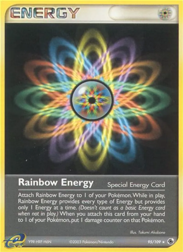 Rainbow Energy - Ruby & Sapphire Pokemon Card