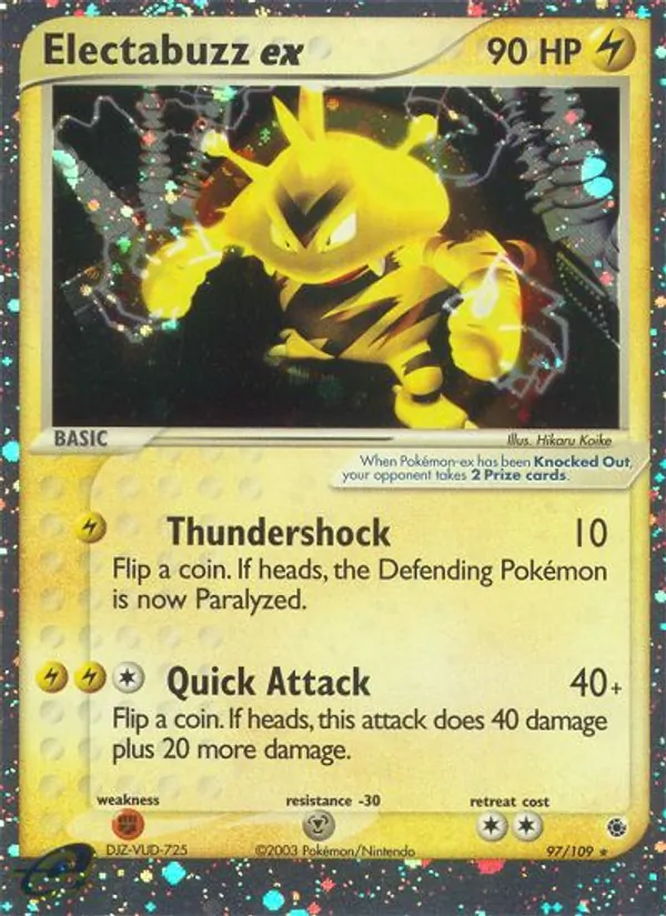 Electabuzz ex - Ruby & Sapphire Pokemon Card
