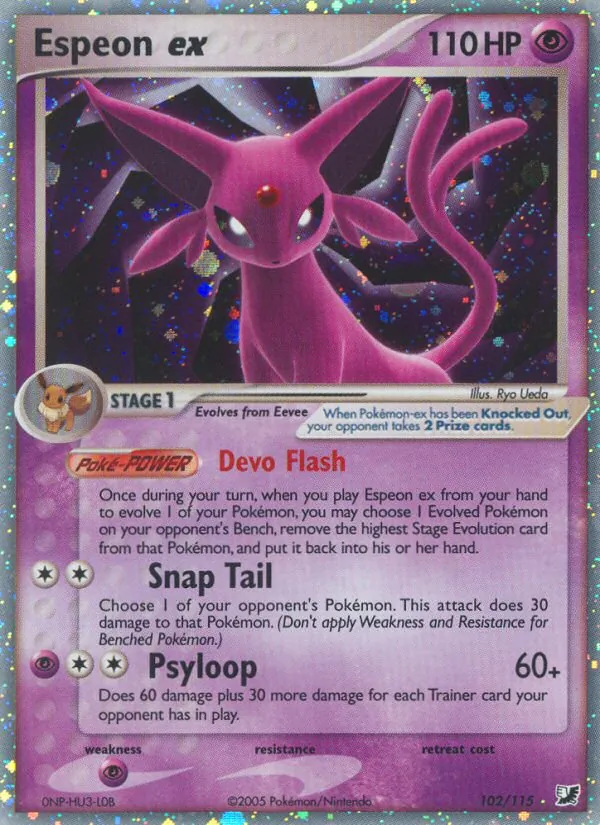 Espeon ex - Unseen Forces Pokemon Card