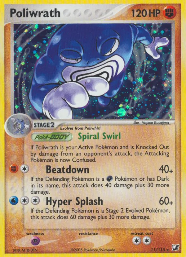 Poliwrath - Unseen Forces Pokemon Card