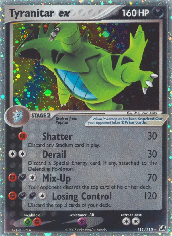 Tyranitar ex - Unseen Forces Pokemon Card