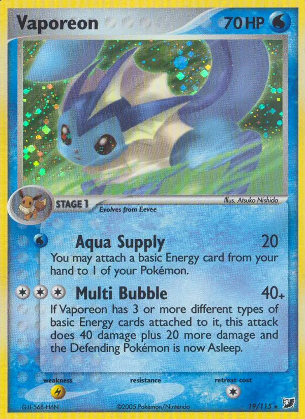 Vaporeon - Unseen Forces Pokemon Card