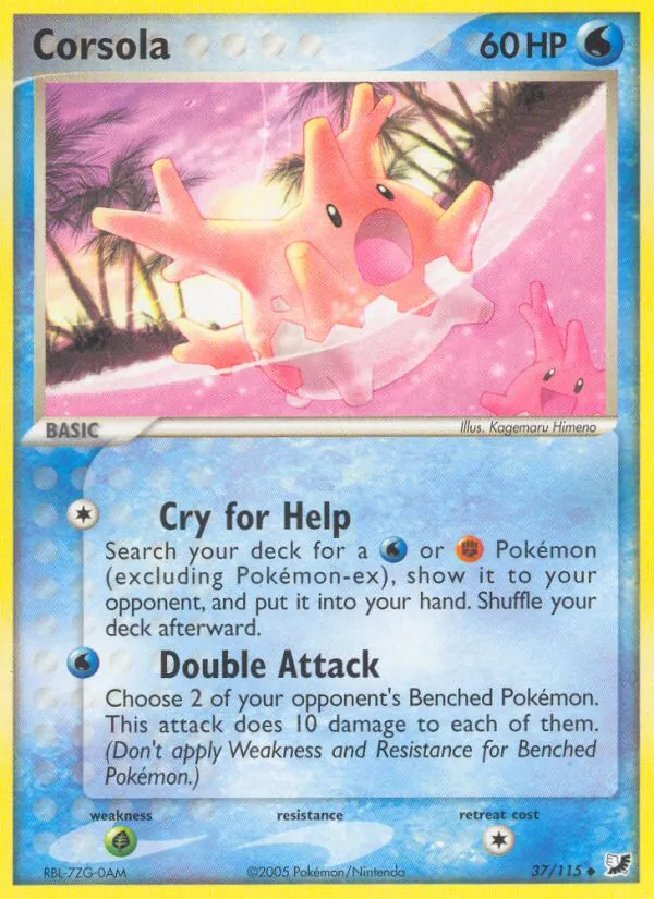 Corsola - Unseen Forces Pokemon Card
