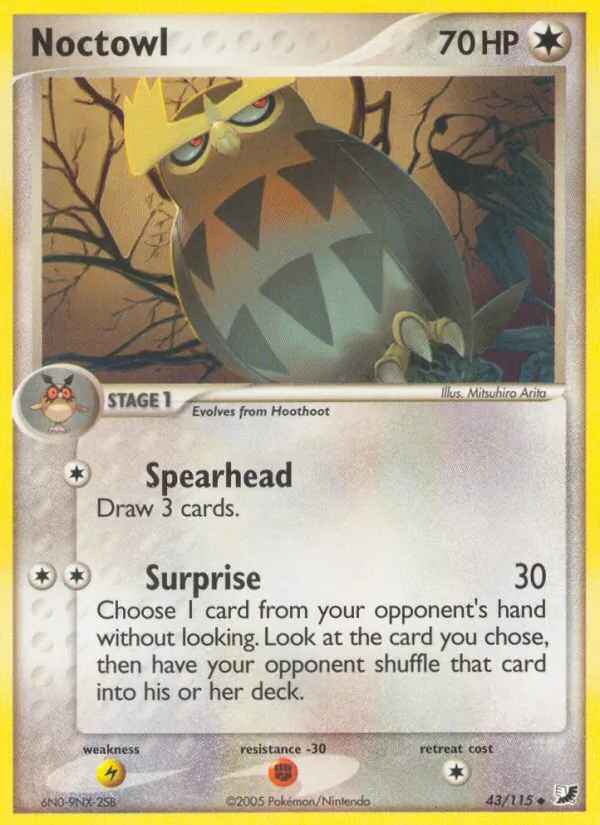 Noctowl - Unseen Forces Pokemon Card