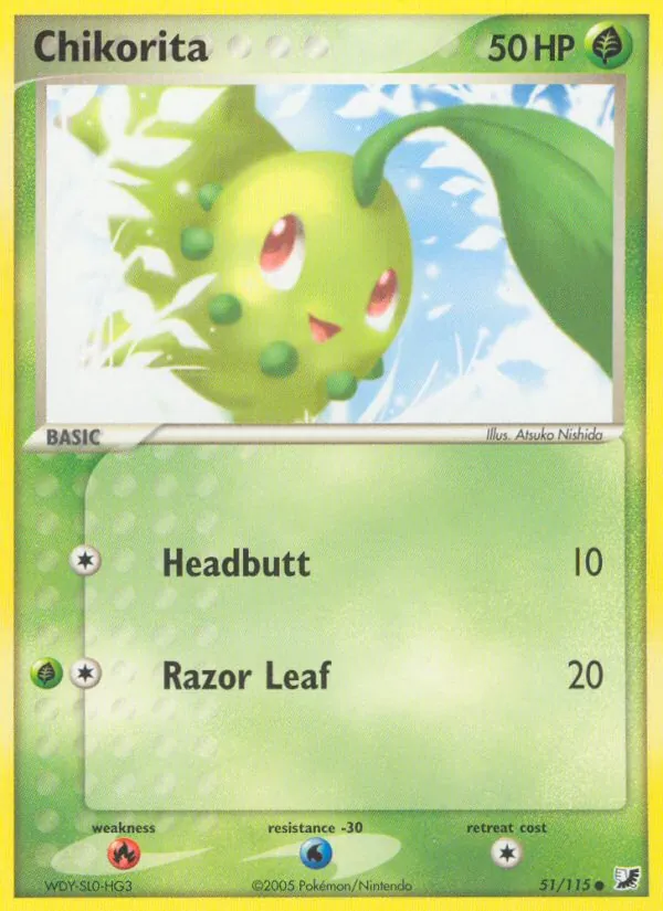 Chikorita - Unseen Forces Pokemon Card