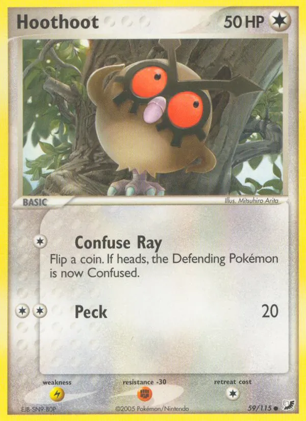 Hoothoot - Unseen Forces Pokemon Card