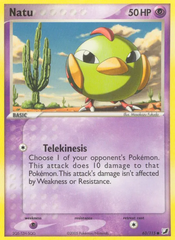 Natu - Unseen Forces Pokemon Card
