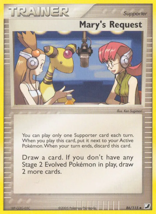 Mary's Request - Unseen Forces Pokemon Card