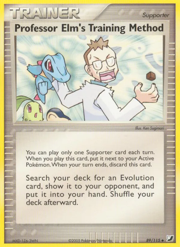 Professor Elm's Training Method - Unseen Forces Pokemon Card