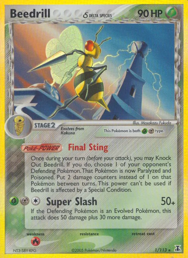 Beedrill δ - Delta Species Pokemon Card