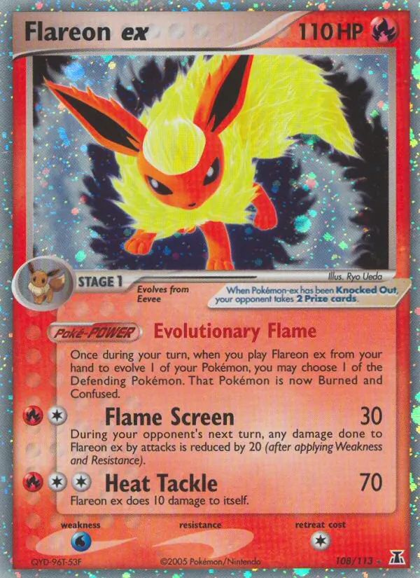 Flareon ex - Delta Species Pokemon Card