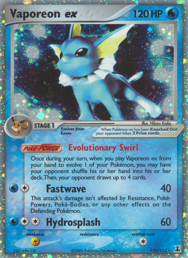 Vaporeon ex - Delta Species Pokemon Card