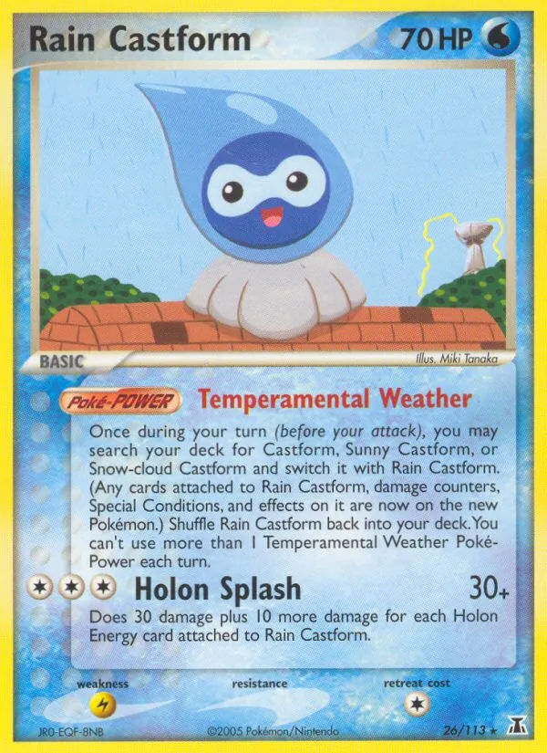 Rain Castform - Delta Species Pokemon Card