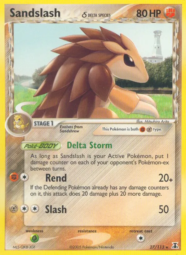 Sandslash δ - Delta Species Pokemon Card