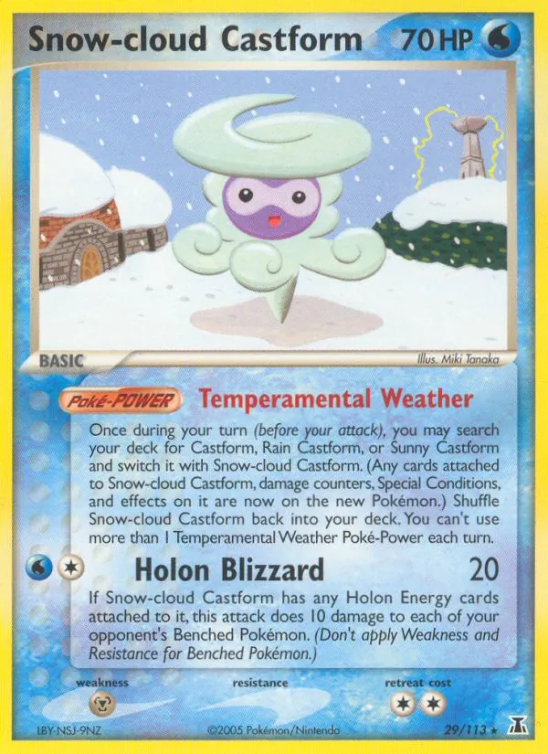 Snow-cloud Castform - Delta Species Pokemon Card