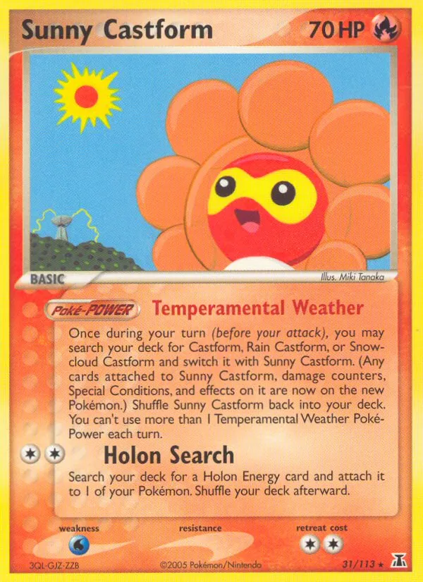 Sunny Castform - Delta Species Pokemon Card